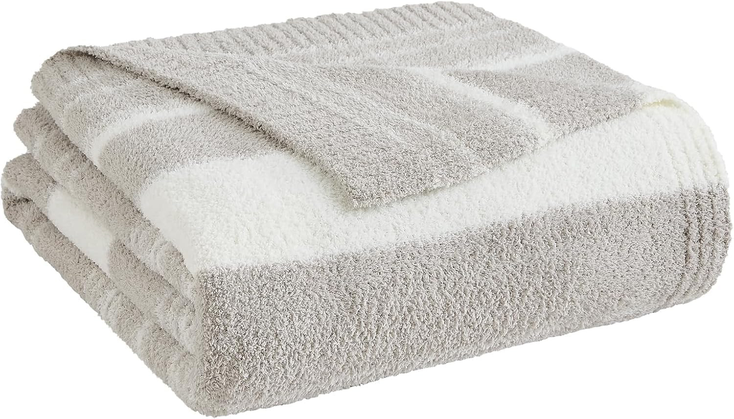 WRENGONGE Taupe Throw Blanket, 50x70 Soft Cozy Striped Throw Blankets for Couch, Sofa, Bed, Trave... | Amazon (US)