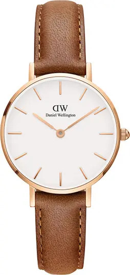 Daniel Wellington Classic Petite Leather Strap Watch, 28mm | Nordstrom | Nordstrom