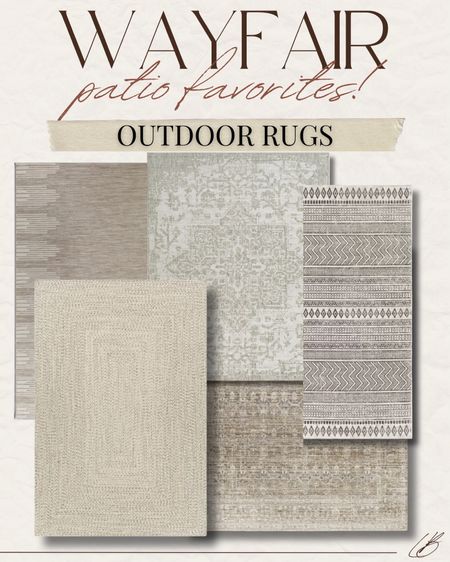 Neutral outdoor/ patio rugs from Wayfair! 

#LTKstyletip #LTKSeasonal #LTKhome