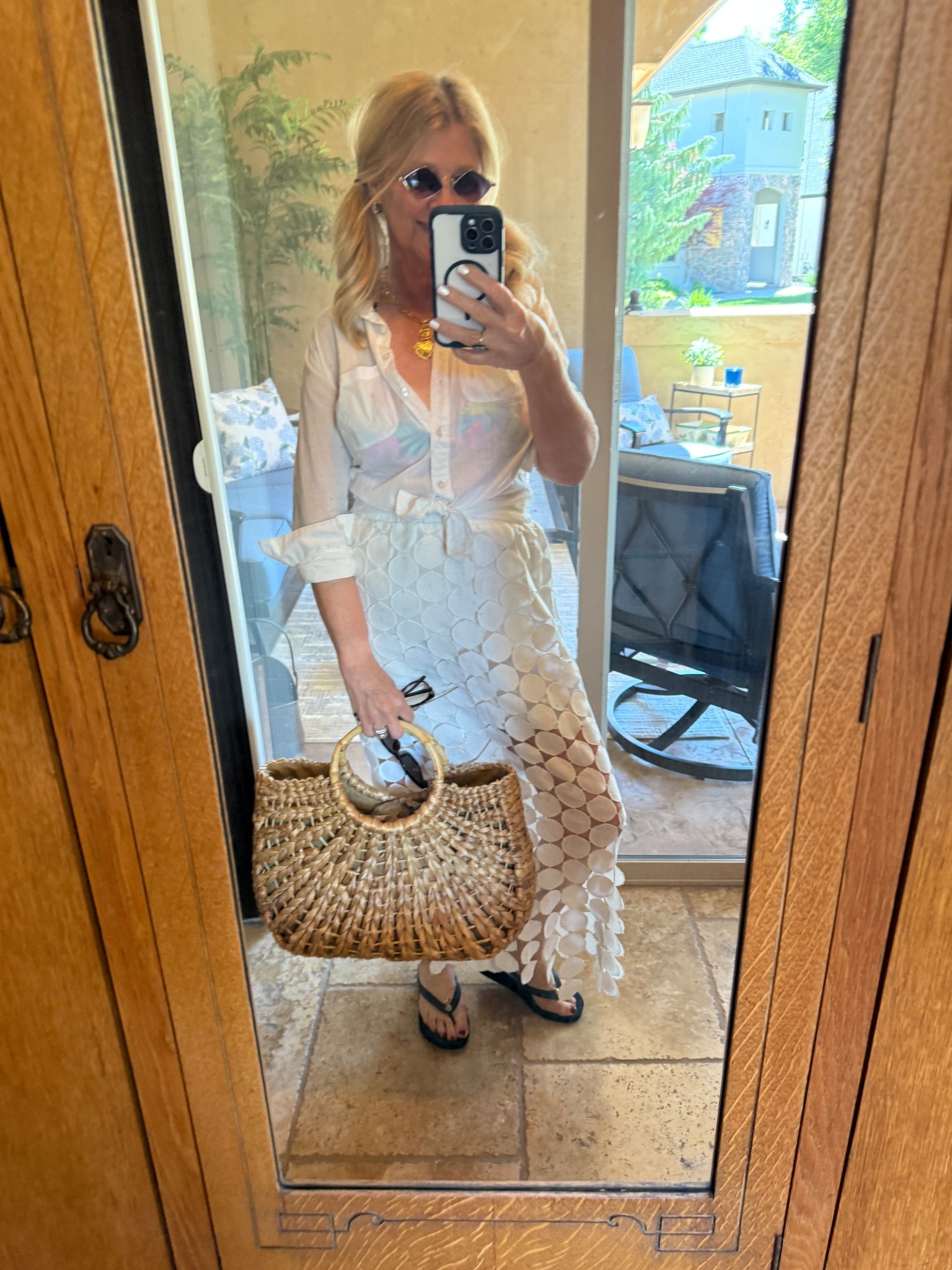 This skirt dressed down.  

#LTKOver40 #LTKStyleTip #LTKFindsUnder50