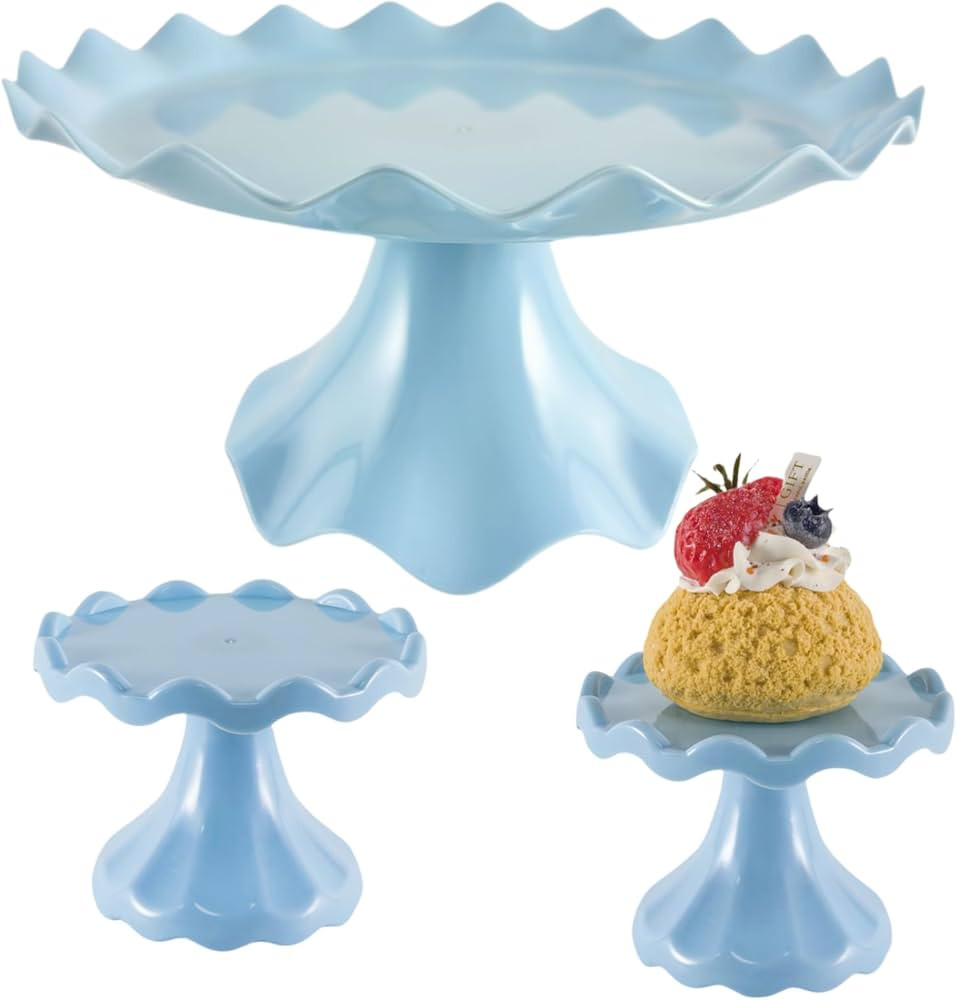 3 Pcs Cake Stand Set, Laced Cake Stand, Mini Cupdake Holder for Party,Wedding,Birthday,Celebratio... | Amazon (US)