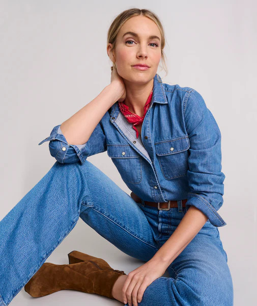 Denim Serena Shirt | UNTUCKit (US)