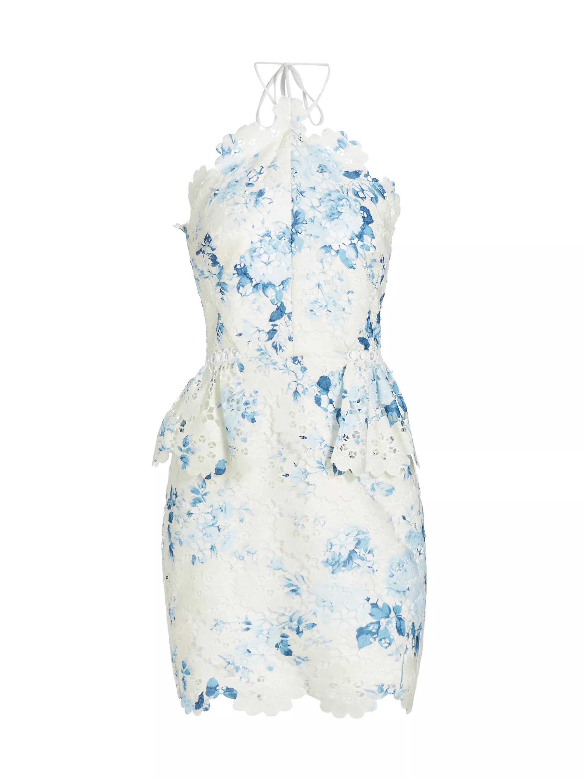 Wisteria Printed Lace Minidress | Saks Fifth Avenue