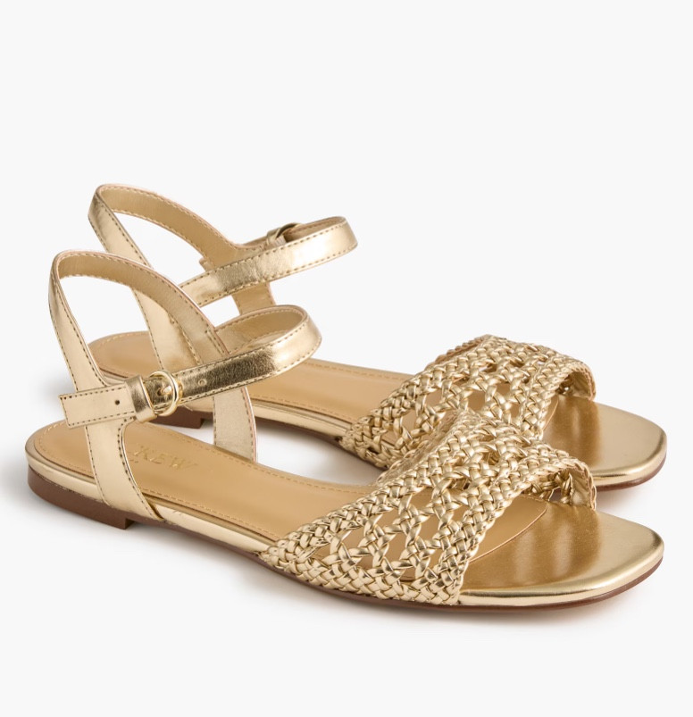 Woven sandals - comes in gold and brown! 
Gold sandals
Brown sandals 

#LTKSeasonal #LTKSaleAlert