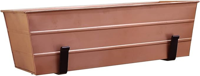 Achla Designs Medium Copper Flower Box with Wall Brackets | Amazon (US)
