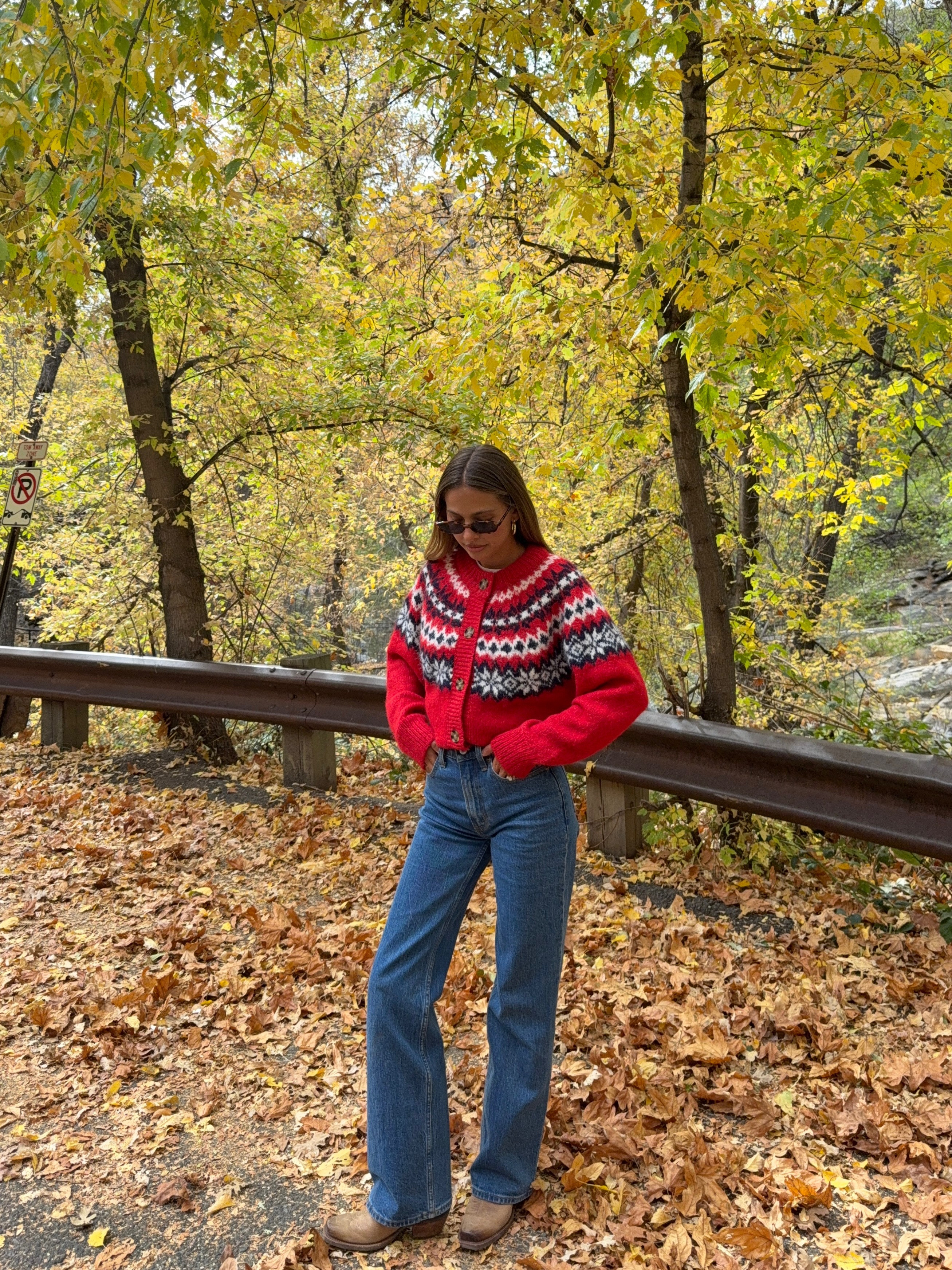 Crisp leaves, bright knitwear, and my go-to Abercrombie denim 
#LTKStyle #FallOutfitInspo #WinterOutfitIdeas #GapStyle #AbercrombieDenim #CozySeasonStyle #HolidayKnitwear #CasualOutfitInspo #LTKFashion #DenimFavorites 

 