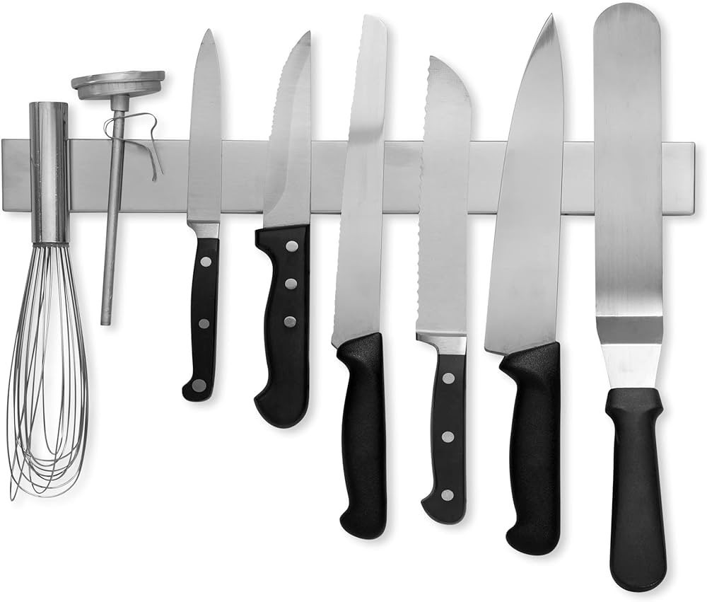 Modern Innovations 16 Inch Stainless Steel Magnetic Knife Bar with Multi-Purpose Functionality as... | Amazon (US)