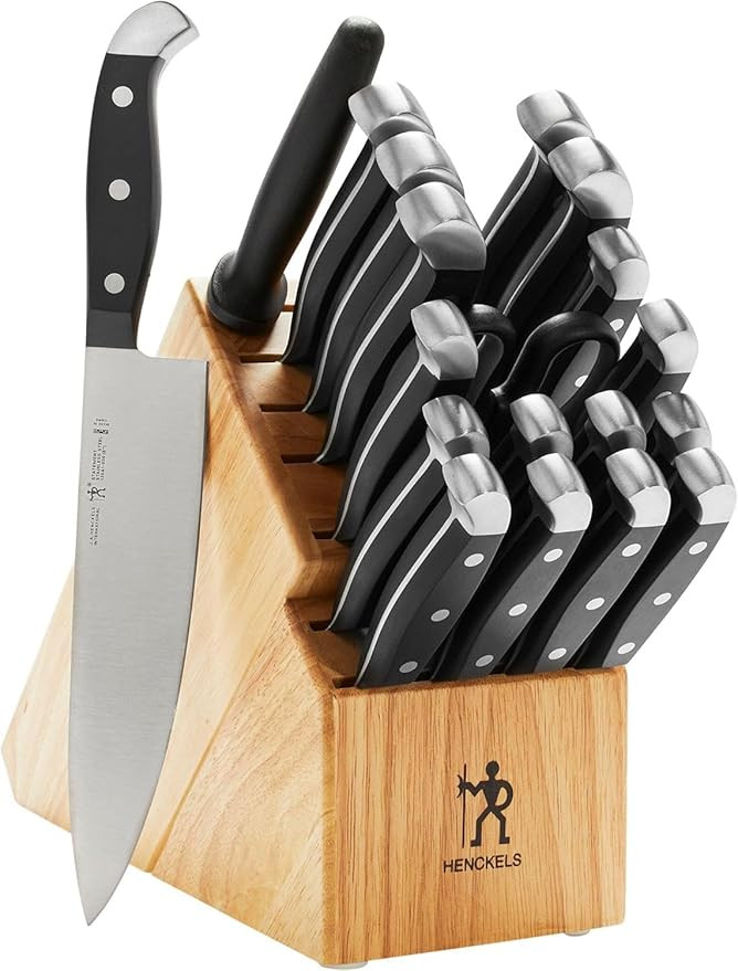 HENCKELS Statement Razor-Sharp 20-Piece Knife Set with Block, Chef Knife, Bread Knife, German Eng... | Amazon (US)