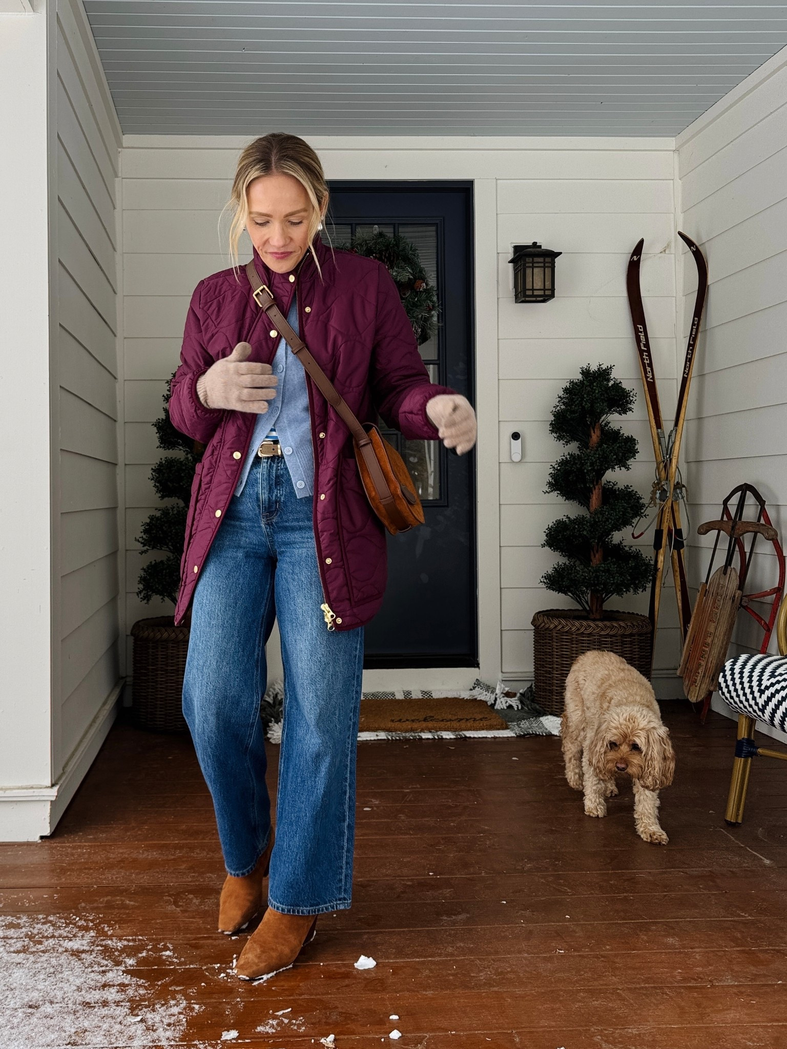 Wearing my regular size in all ~ quince new brushed cashmere cardigan, Kule tee, quilted jacket, favorite silver earrings, suede saddle crossbody bag, j.crew ankle boots, factory jeans fit true to size 5’3”, cashmere socks & gloves xo, Claire 

#LTKOver40 #LTKootd #LTKHoliday