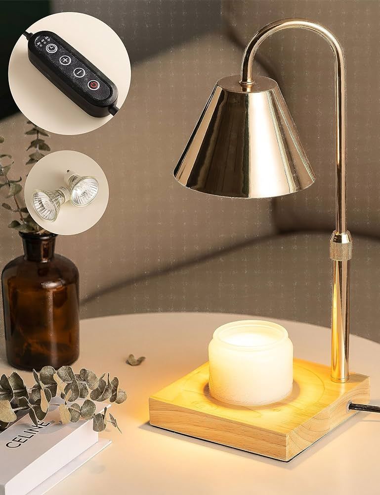 GODONLIF Candle Warmer Lamp, Dimmable Candle Lamp Warmer, Adjustable Height, Timer, Bedroom Livin... | Amazon (US)