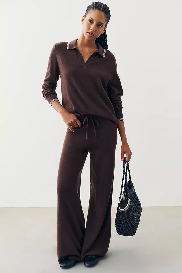 Coco Amelie Knit Wide-Leg Pants | Anthropologie (US)
