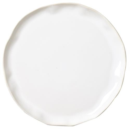 Vietri Forma Cloud Modern Classic White Stoneware Dinner Plate | Kathy Kuo Home