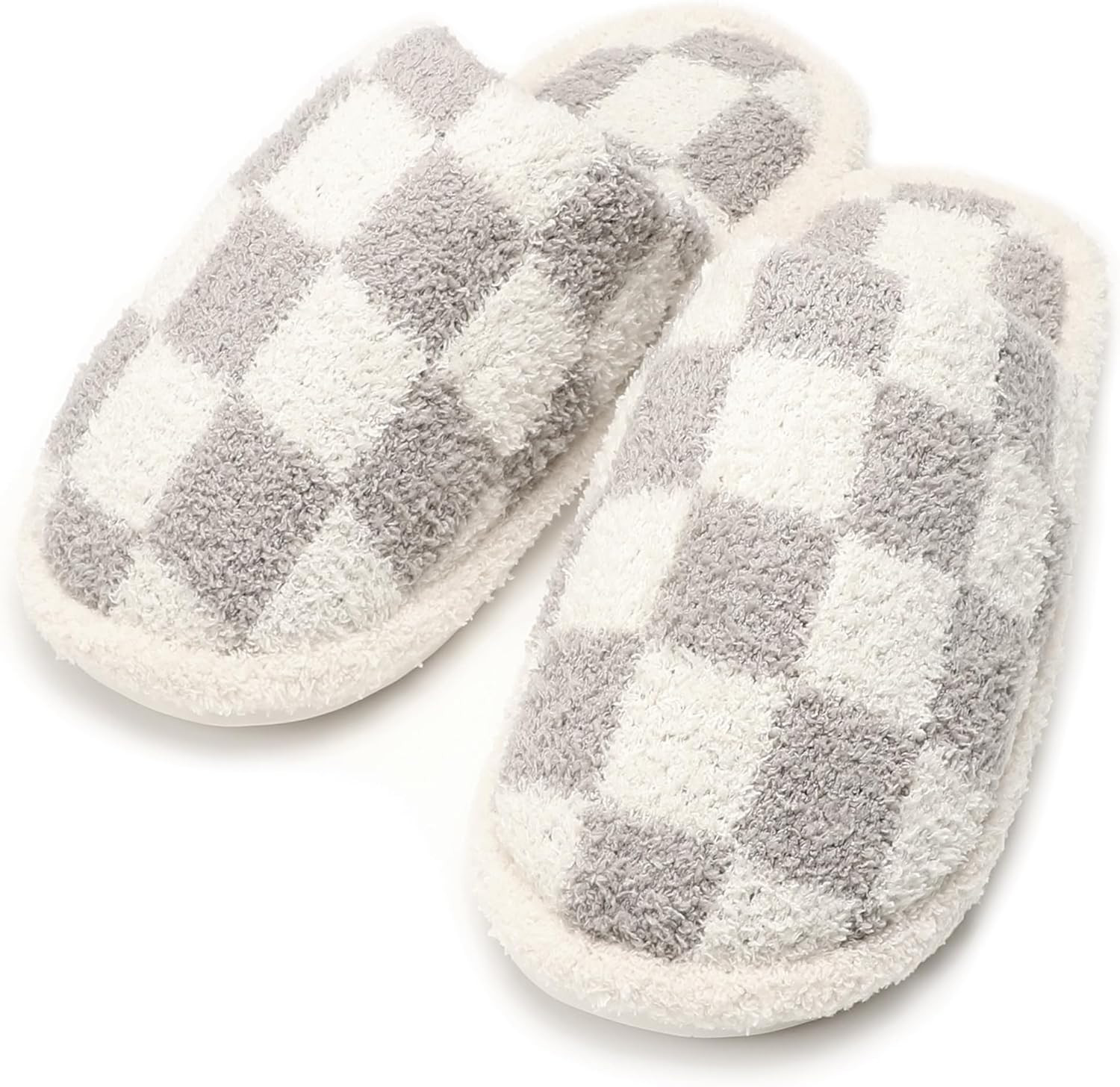 MIRMARU Women’s Animal Print Comfort Fluffy Fuzzy Slip-on House Slippers Open Toe Cross Band In... | Amazon (US)