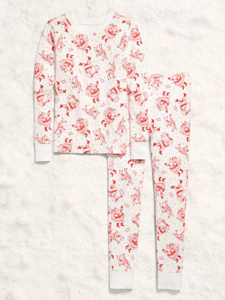 Gender-Neutral Snug-Fit Graphic Pajama Set for Kids | Old Navy (US)