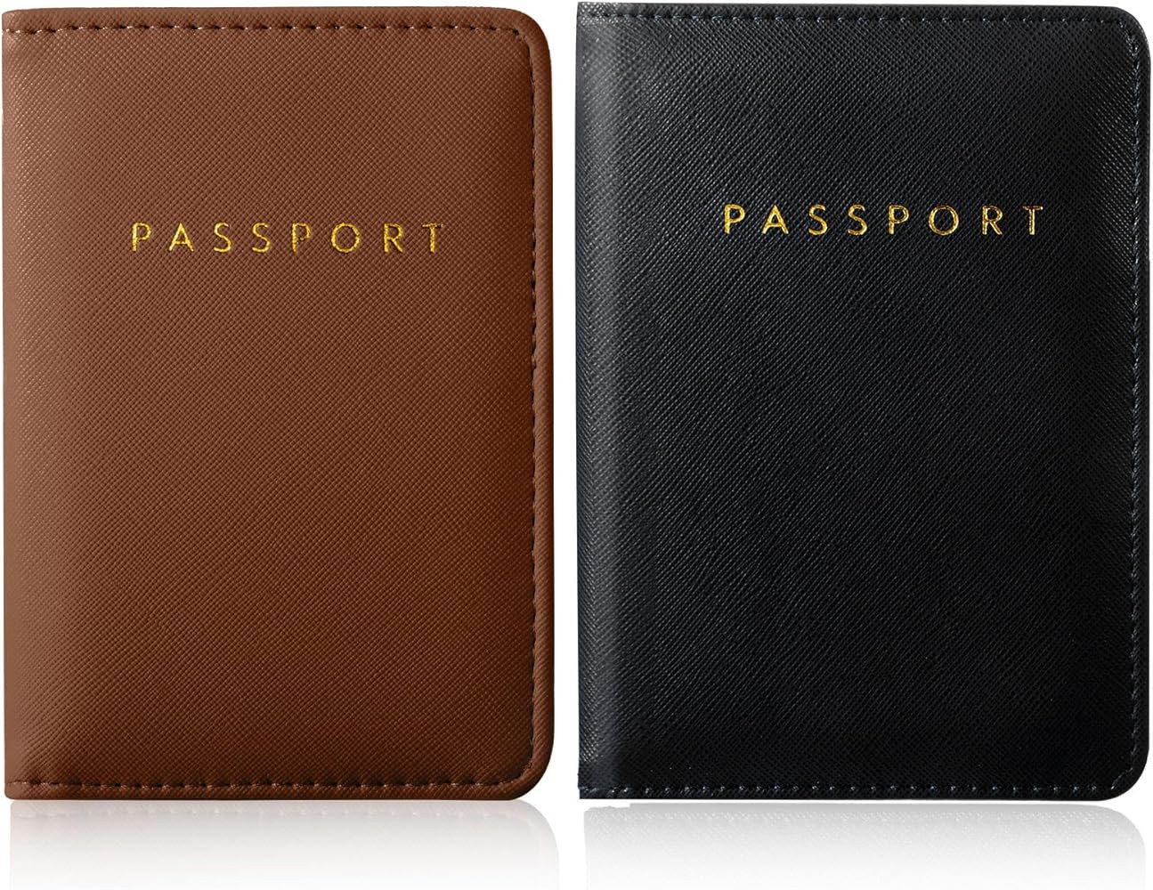 2 Pcs Passport Cover Holder for Travel Waterproof Leather Passport Wallet Case Book Travel Cruise... | Amazon (US)