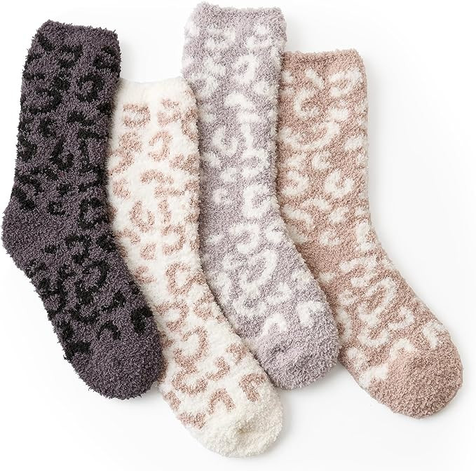 Snuggle Sac Warm Fuzzy Socks Christmas Socks for Women Super Soft Cozy Winter Slipper Socks Set B... | Amazon (US)