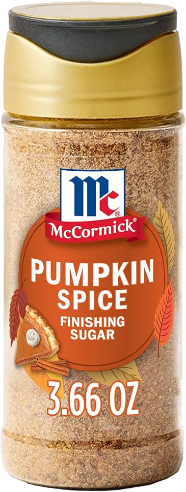 McCormick Finishing Sugar, Pumpkin Spice, Limited Edition, Sweet Blend of Warm Pumpkin Spices, Th... | Amazon (US)