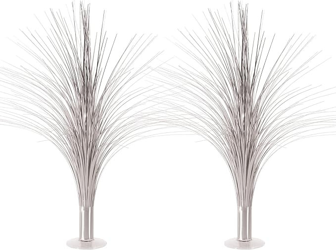 Beistle 2-Pack Metallic Spray Centerpiece, Shimmering Silver Decoration for New Years, Awards Nig... | Amazon (US)