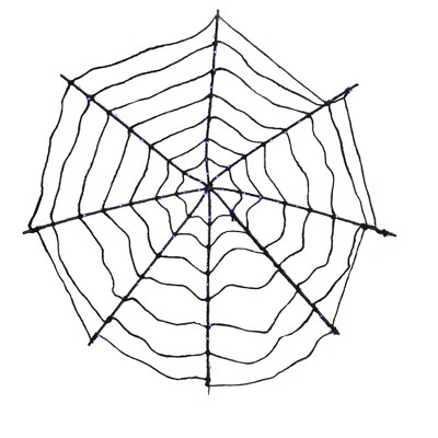 Northlight 16" Lighted Black B/O Spider Web Halloween Decoration with Purple LED Lights | Target