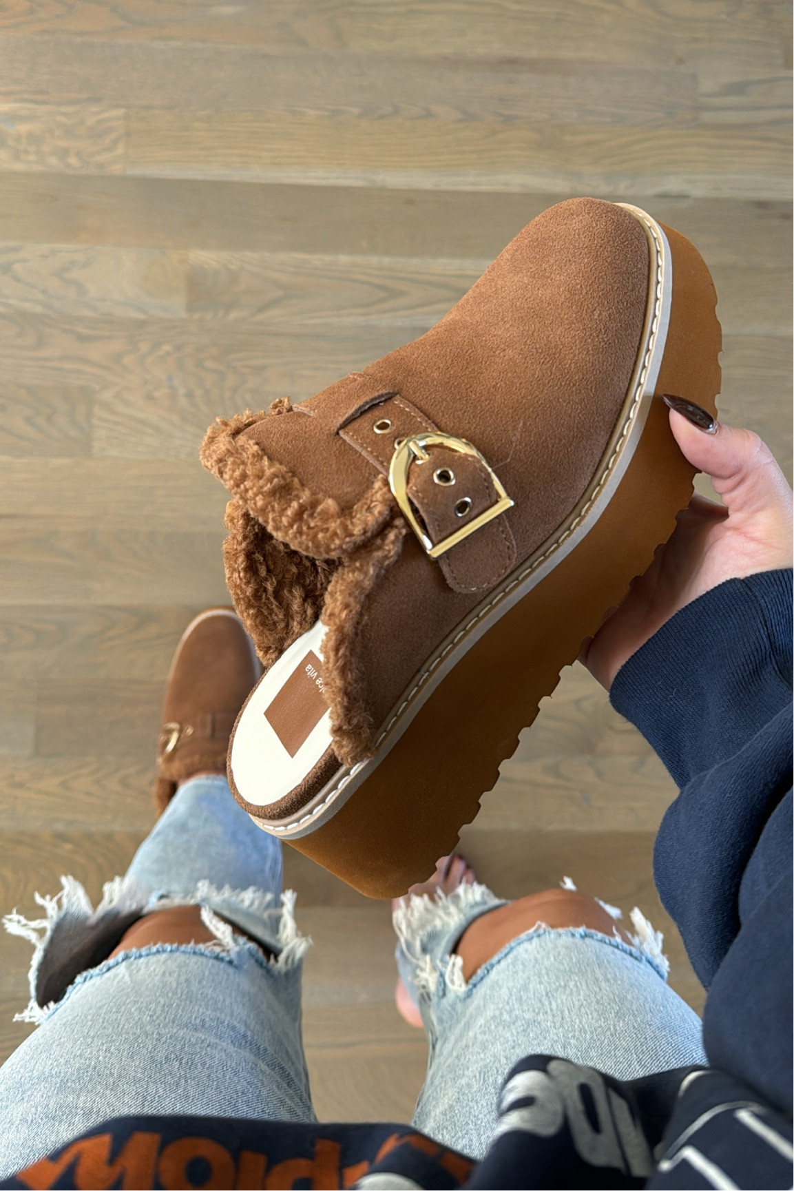 I already own the Sherpa so because I fell in love with them I had to have these as well! They are lined with Sherpa super warm and comfortable! 

#dolcevita 

#LTKShoeCrush #LTKOver40 #LTKStyleTip
