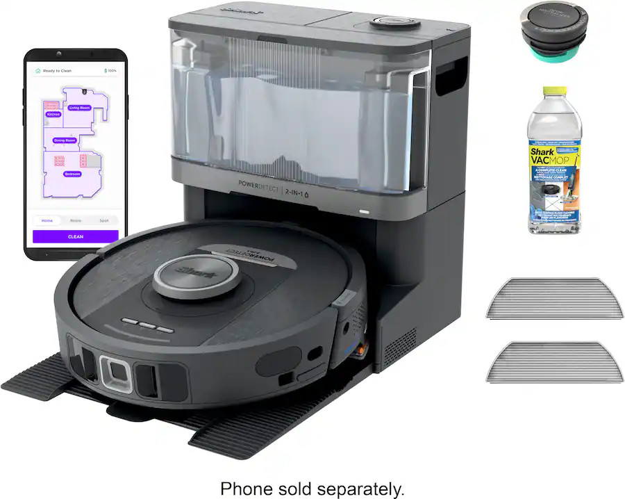 Shark - Robot Vacuum & Mop PowerDetect NeverTouch, Combo, Self-Emptying & Self-Refilling, 60-Day ... | Best Buy U.S.