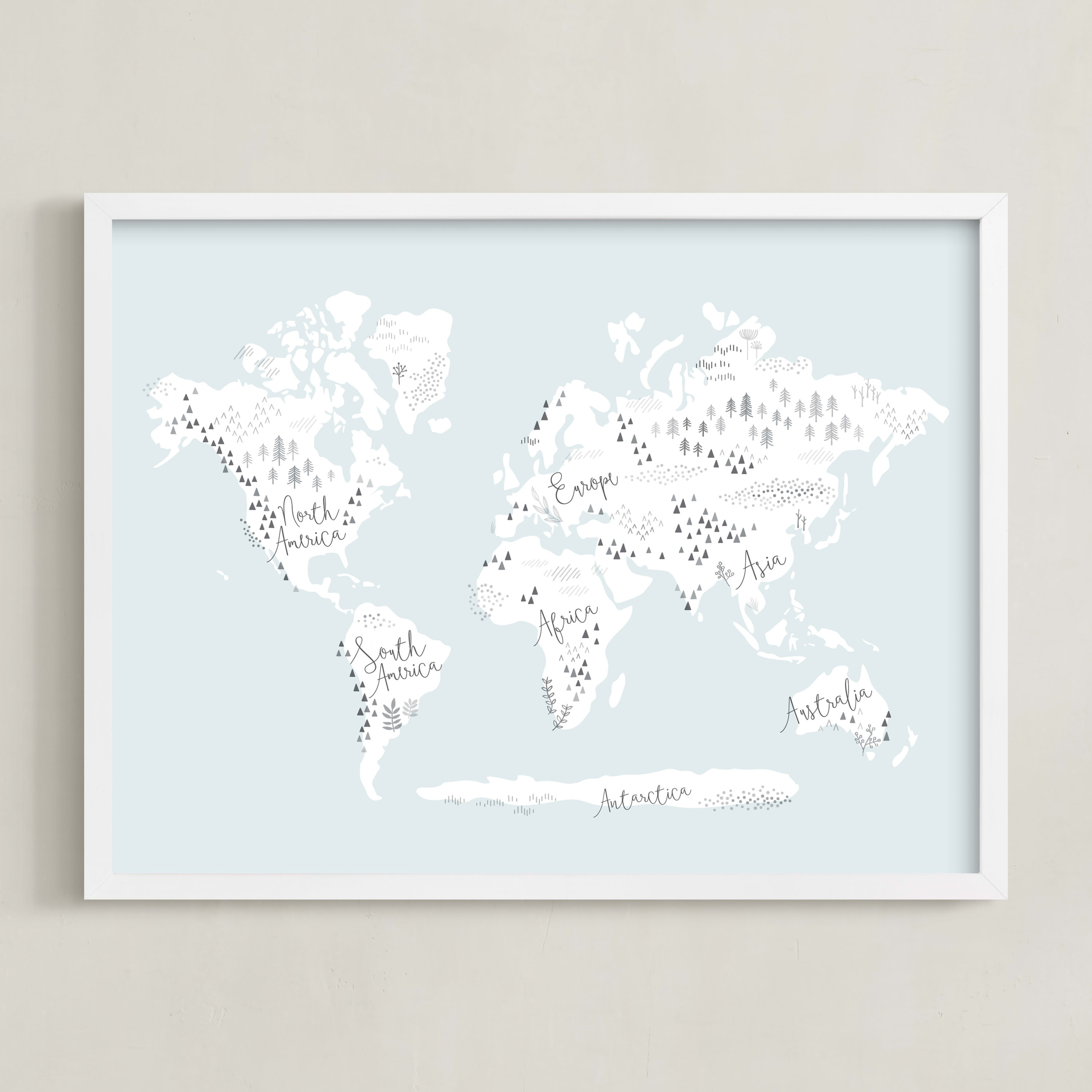 "Beautiful World Map" - Graphic Limited Edition Art Print by Jessie Steury. | Minted
