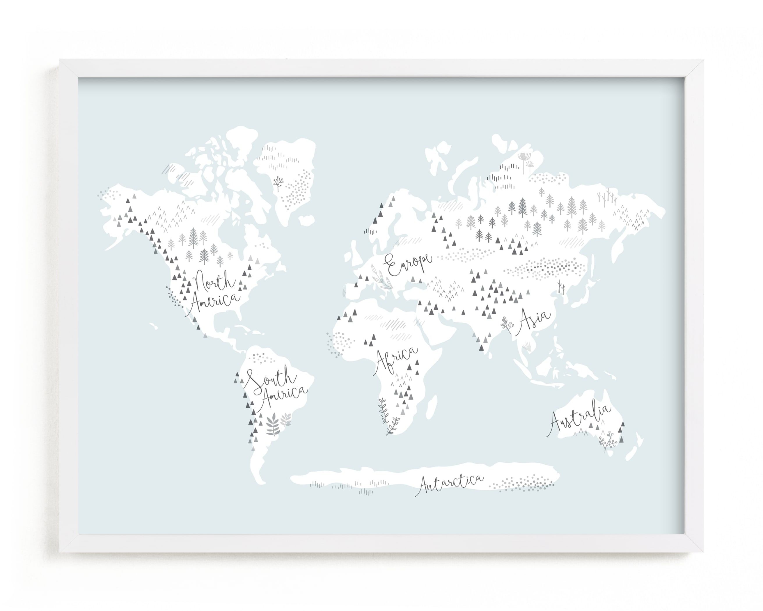 "Beautiful World Map" - Graphic Limited Edition Art Print by Jessie Steury. | Minted