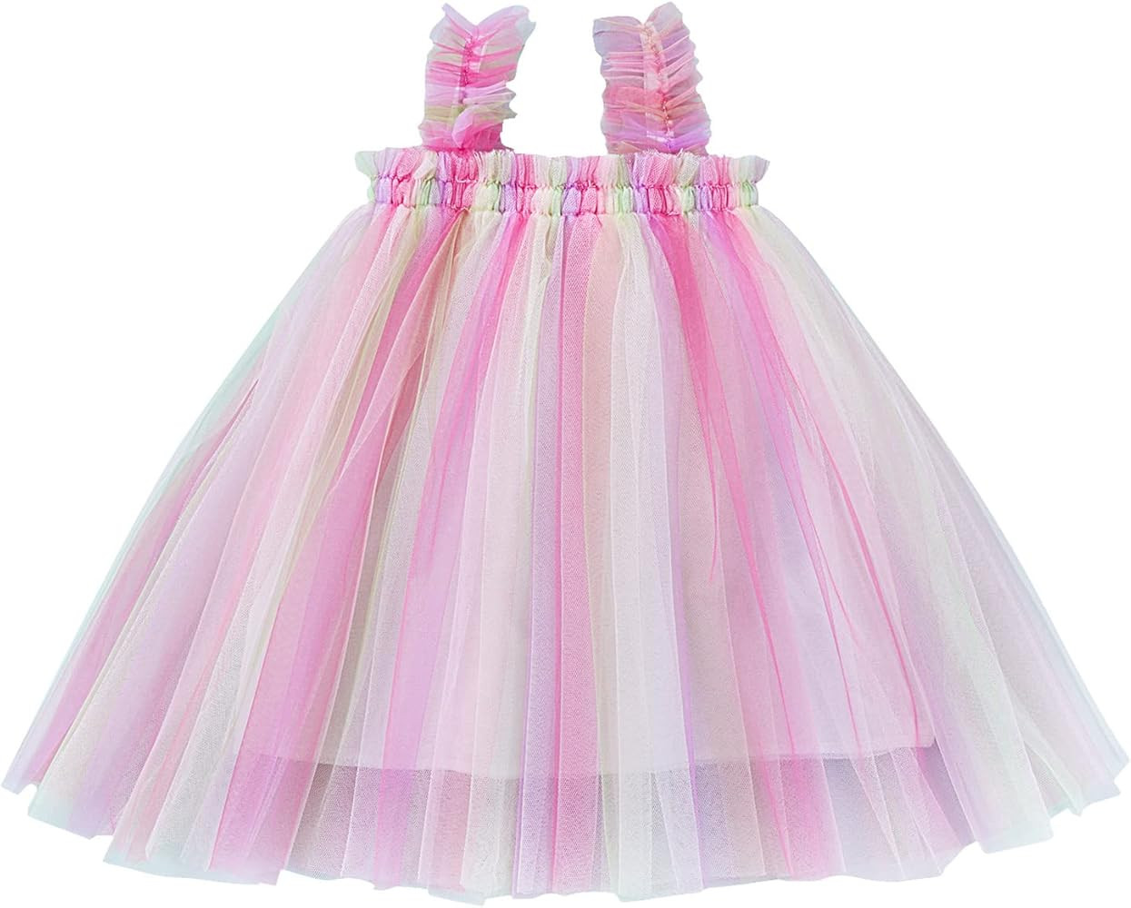 Toddler Baby Girl Tutu Dress Sleeveless Layered Tulle Dress | Amazon (US)
