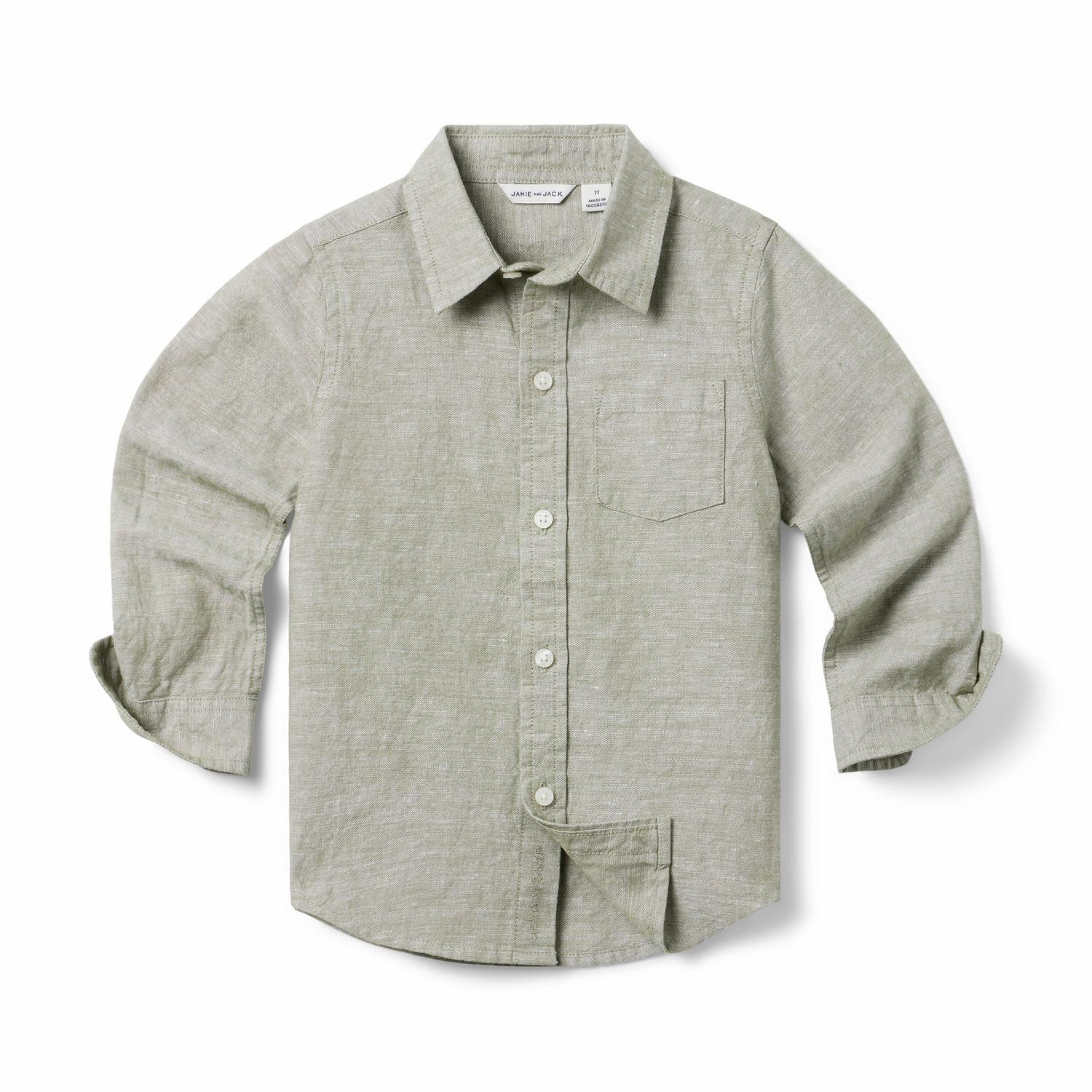 The Linen-Cotton Shirt | Janie and Jack