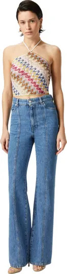 Missoni Lamé Viscose Lace Top With Halter Neckline | Nordstrom | Nordstrom