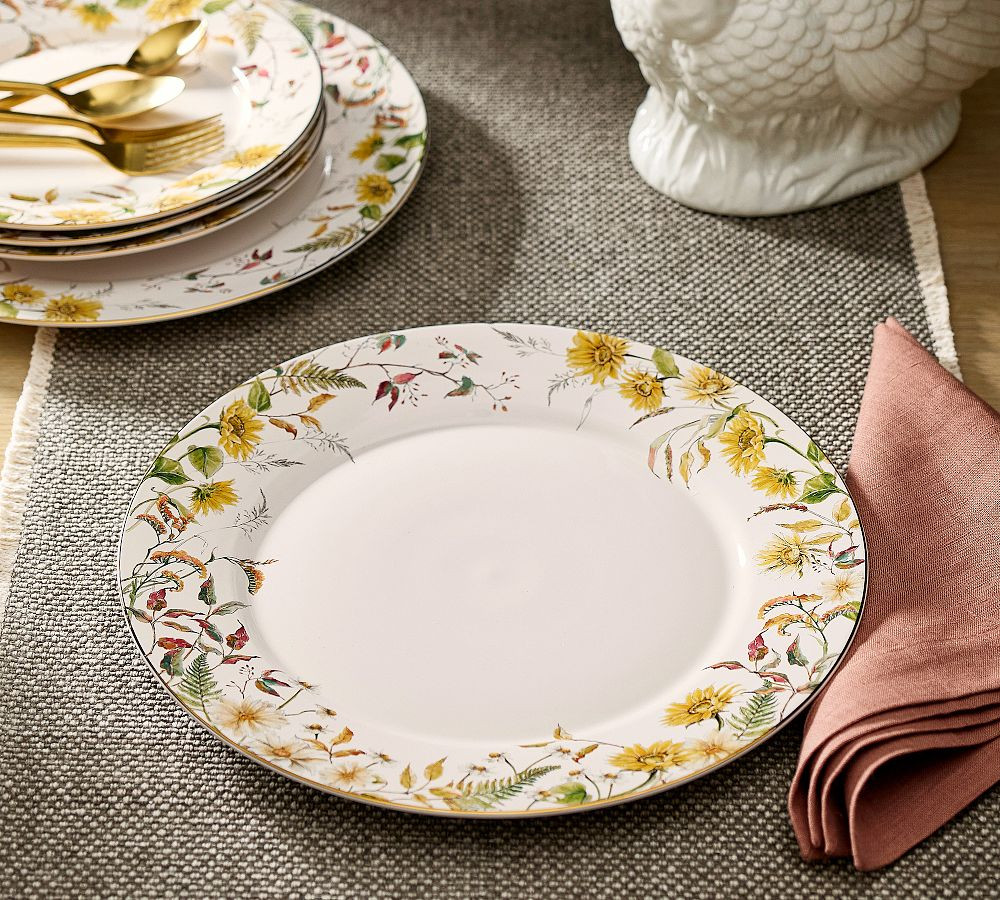 Bedford Harvest Charge Plates - Set of 4 | Pottery Barn CA