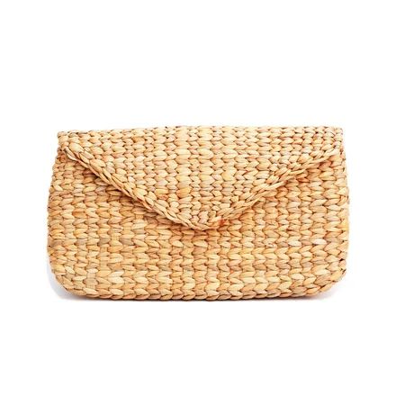 Mini Vintage Handmade Knit Bamboo Rattan Straw Clutch Bag / Handbag | Walmart (US)
