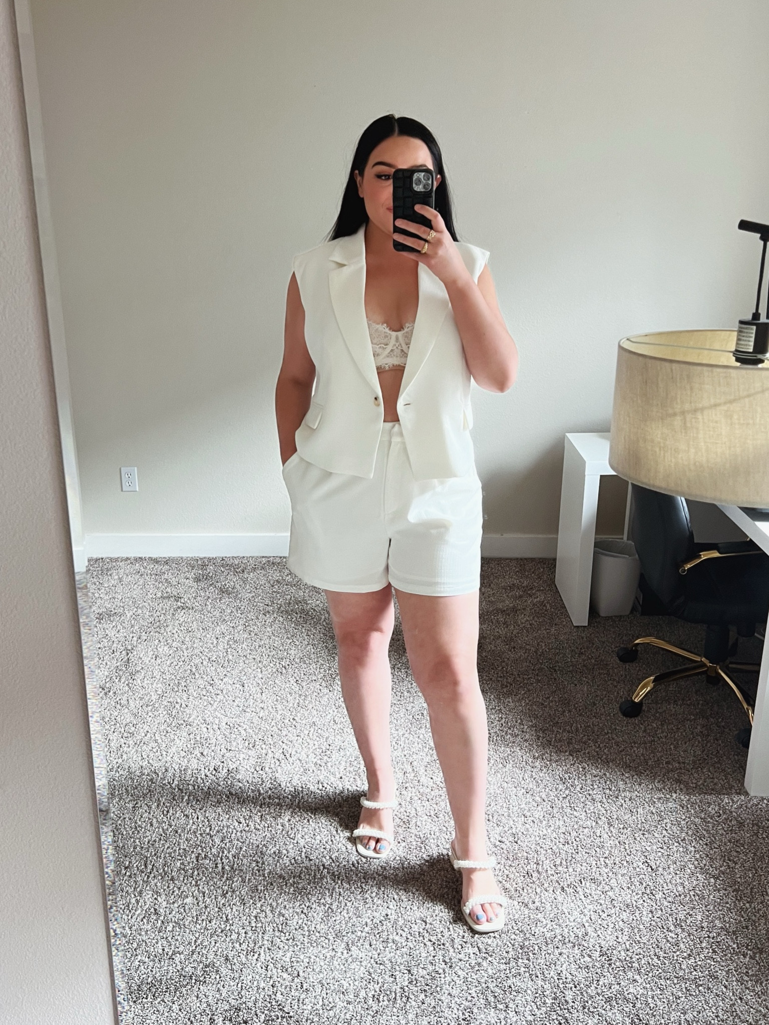 white matching set 🕊️

I wore this for daytime activities on my Bachelorette trip & it was perfect! It looks so cute unbuttoned (as shown) or buttoned if you’d prefer to be a bit more covered up. 

The material looks & feels incredibly expensive & both pieces could easily be worn on their own! 

I took a size XL in the set to ensure I’d have a bit of an oversized fit — I got exactly that & I love it! 

#LTKStyleTip #LTKWedding #LTKMidsize