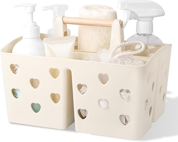 Anyoifax Portable Shower Caddy Plastic Shower Basket Organizer Divided Bathroom Caddy Storage Cle... | Amazon (US)