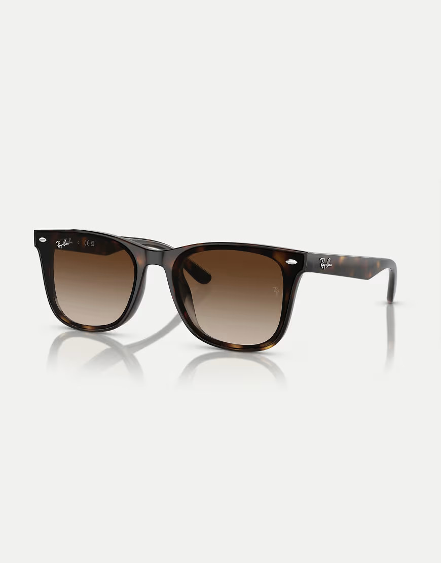 Ray-Ban rb4420 square sunglasses in tortoise with brown lens in dark brown | ASOS (Global)