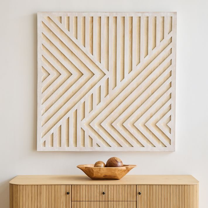 Graphic Wood Geometric Dimensional Wall Art | West Elm (US)