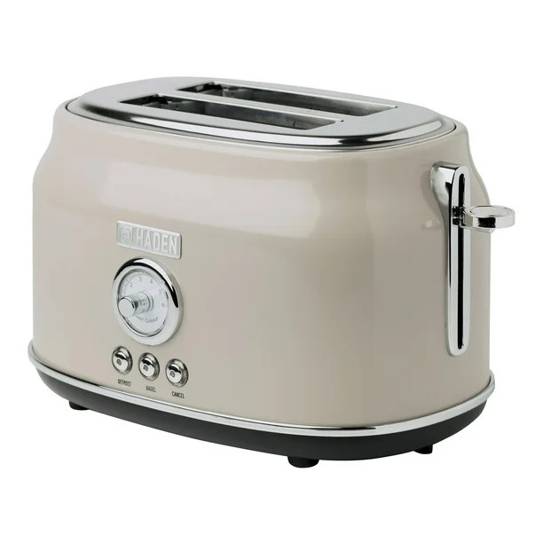 HADEN Dorset 2-Slice Wide Slot Stainless Steel Retro Toaster, Putty - 75003 | Walmart (US)