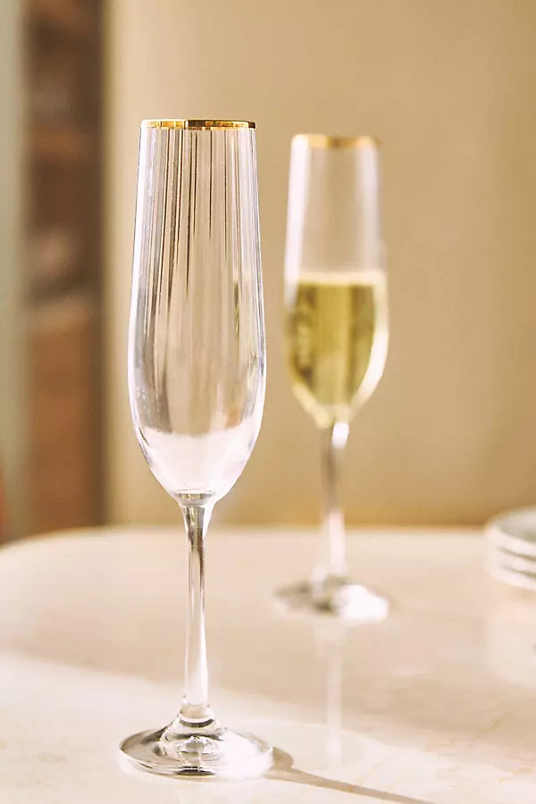 Waterfall Flutes, Set of 4 | Anthropologie (US)