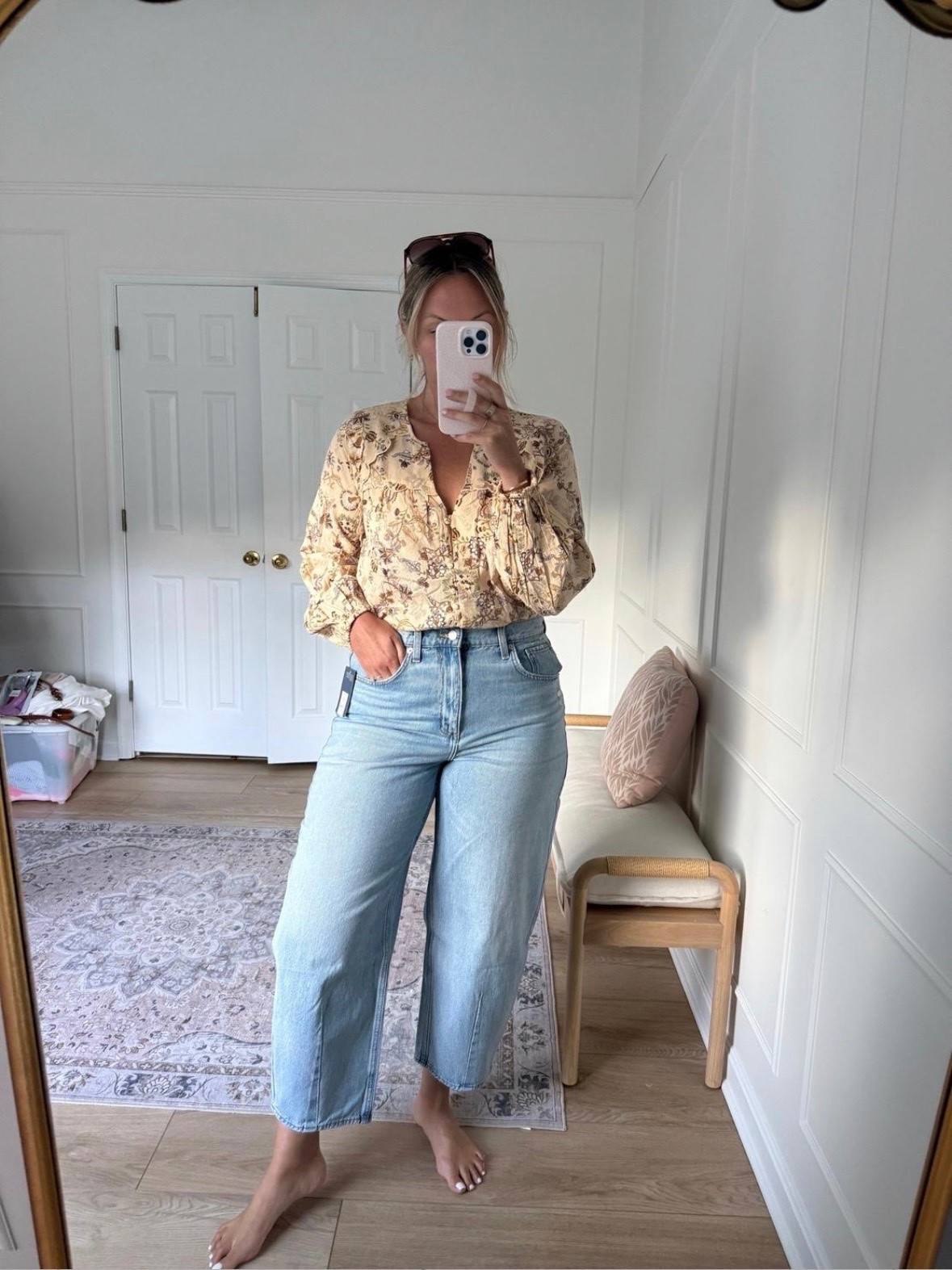 Fall weekend look or perfect for a day date!! Wearing med top and size 10 in jeans! 
fb

#LTKmomlife #LTKSeasonal #LTKMidsize