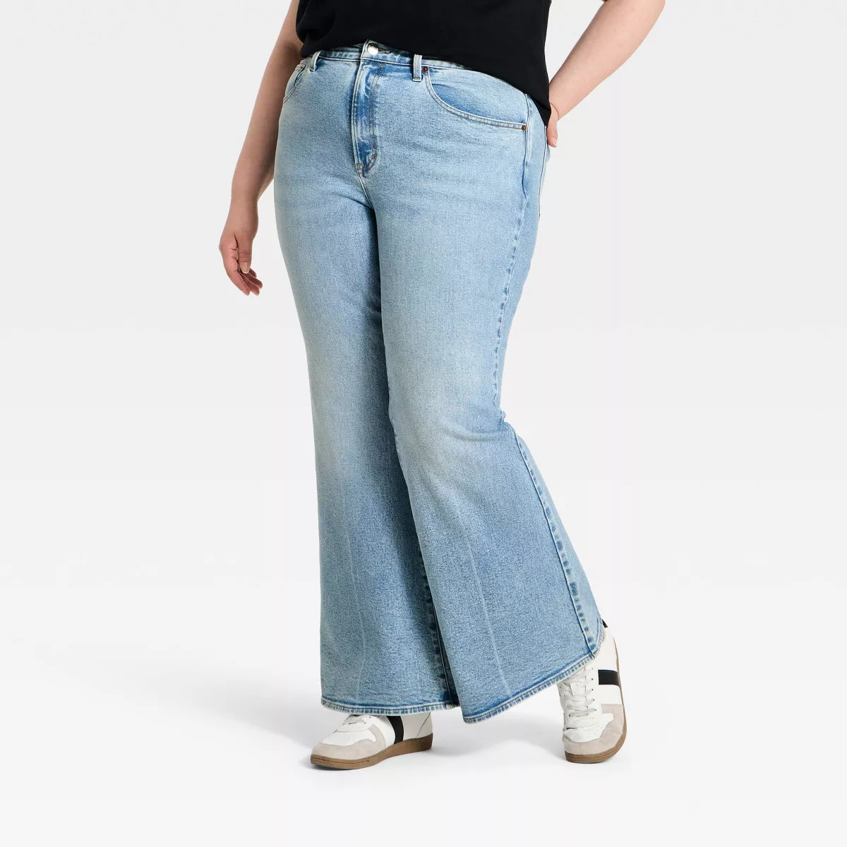Women's High-Rise 70's Flare Jeans - Universal Thread\u2122 Light Wash Blue 17 Short | Target