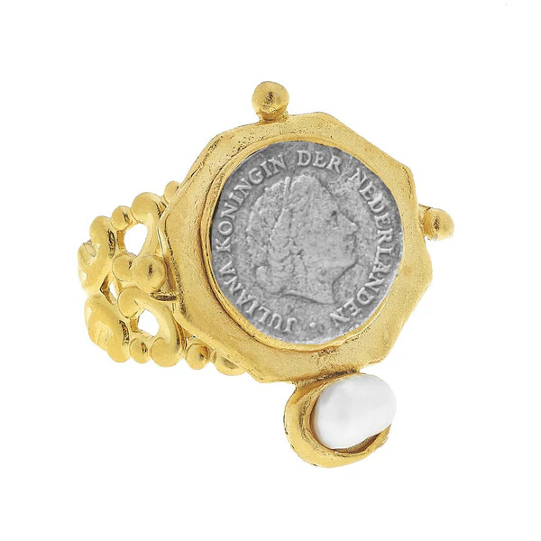 Dutch Coin and Pearl Ring | Susan Shaw