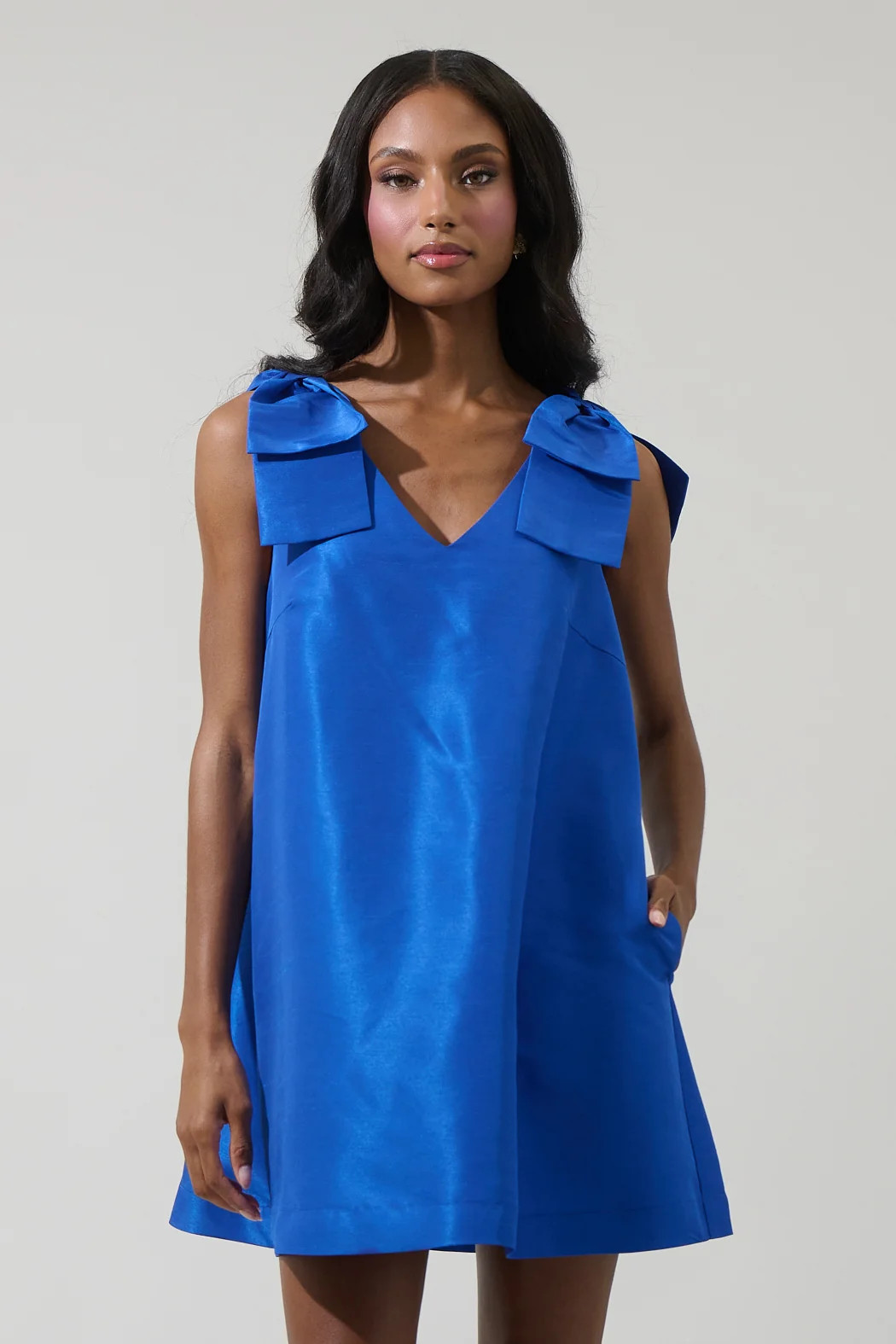 Alani Bow Trapeze Mini Dress | Sugarlips