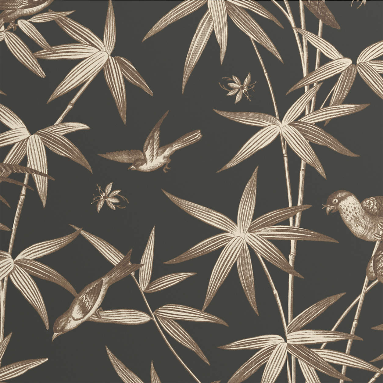 Finch Ficus Green Botanical Wallpaper | Crate & Barrel | Crate & Barrel