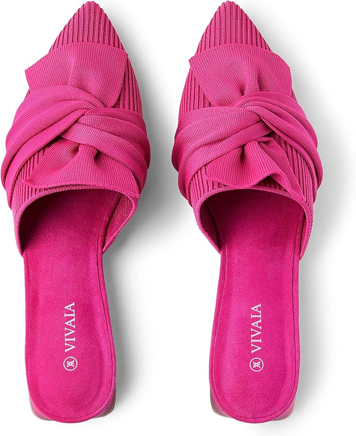 VIVAIA Yaffa Mules for Women Slip On Pointed-Toe Knot Mules Women's Casual Slip on Washable Comfo... | Amazon (US)