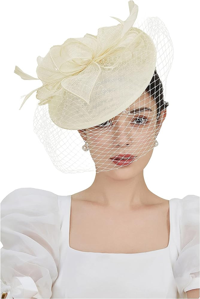 BABEYOND Women's Pillbox Fascinator Hat Kentucky Hat Feather Derby Fascinator Headband Tea Party ... | Amazon (US)
