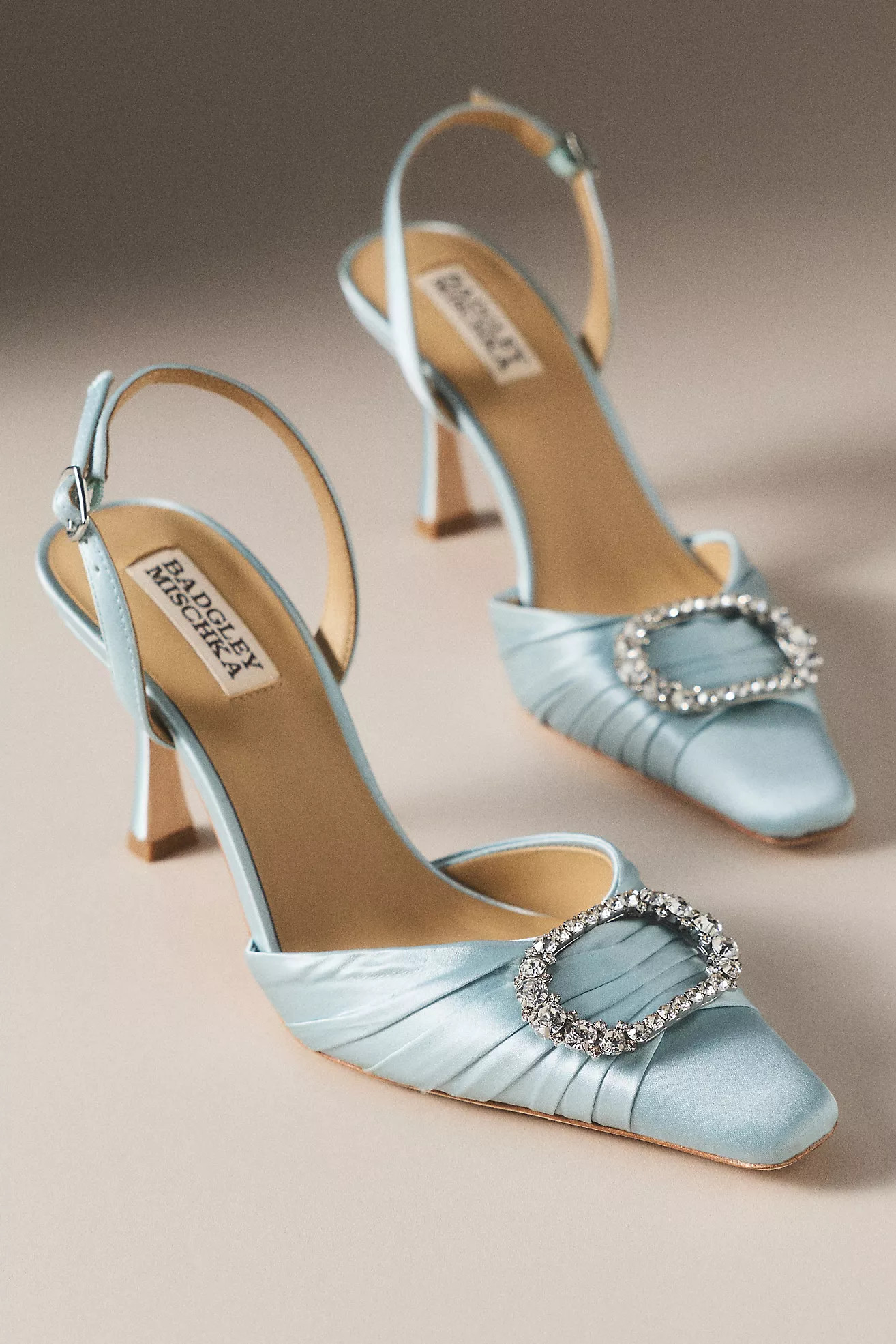 Badgley Mischka Octaviah Pleated Slingback Pumps | Anthropologie (US)
