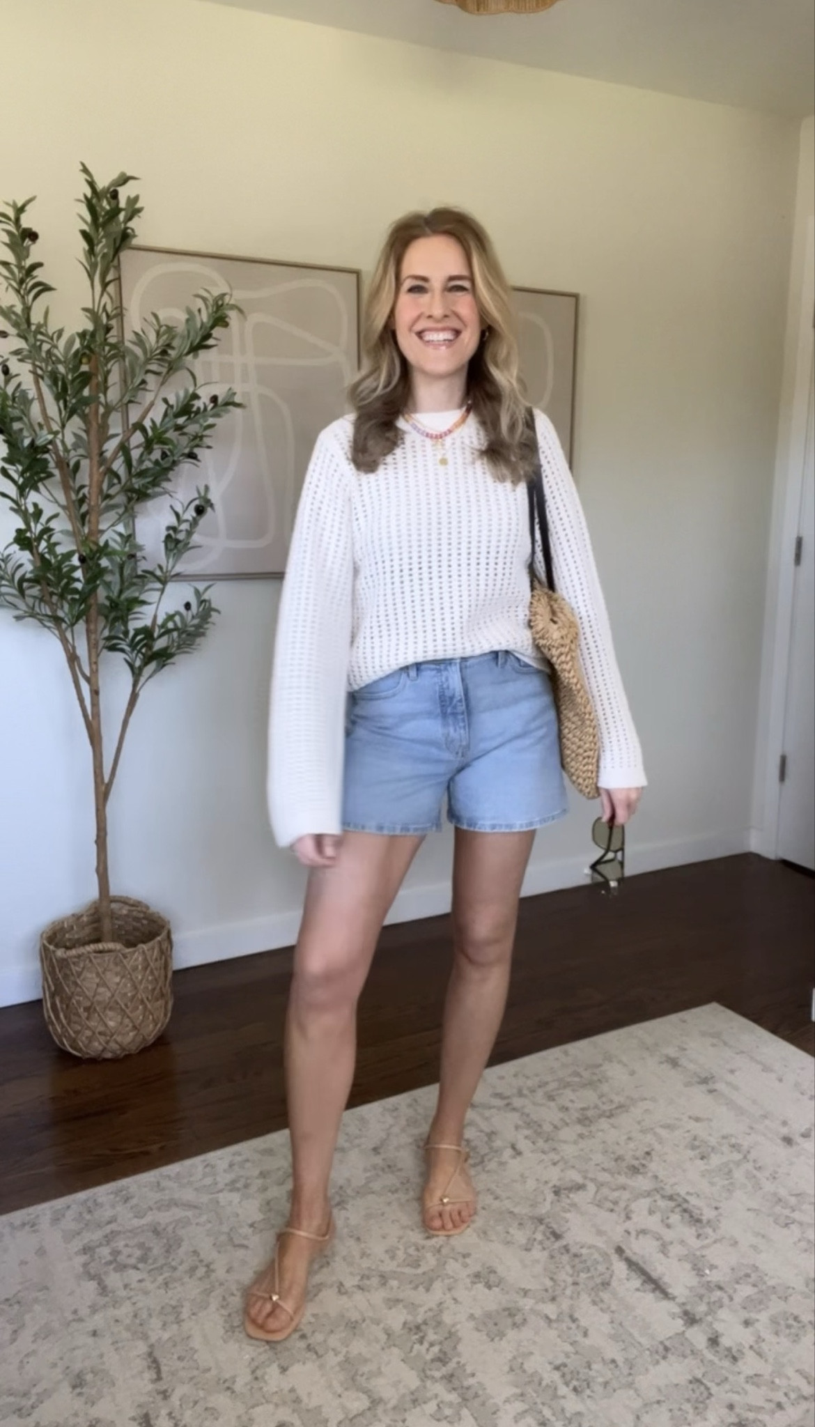 Wow Walmart textured sweater is a gem! Cotton. Fit is true to size, I’m a small. Would be great with jeans or shorts. Beach vacation outfit coastal 

#LTKootd #LTKOver40