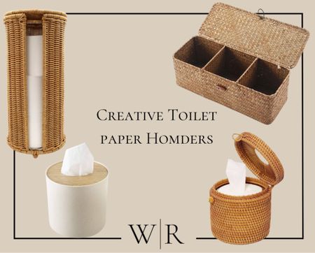 Toilet paper holders. Unique toilet paper Holders. Toilet paper storage. 

#LTKfamily #LTKfindsunder50 #LTKhome