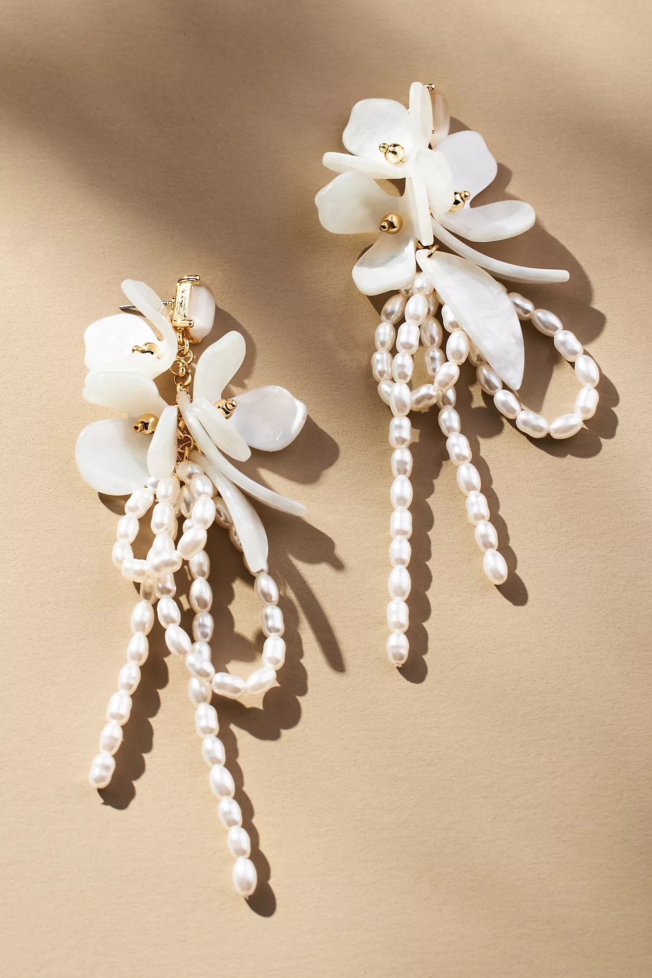 Beaded Flower Bouquet Drop Earrings | Anthropologie (US)