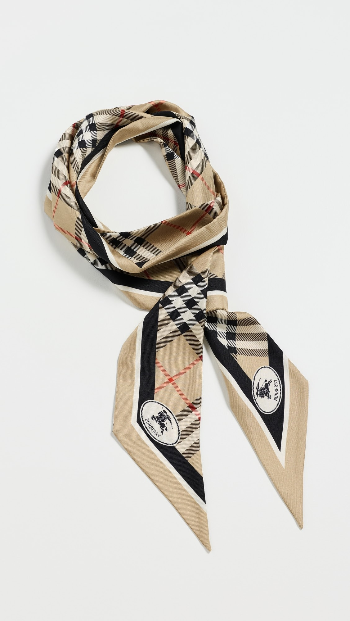Check Silk Skinny Scarf | Shopbop